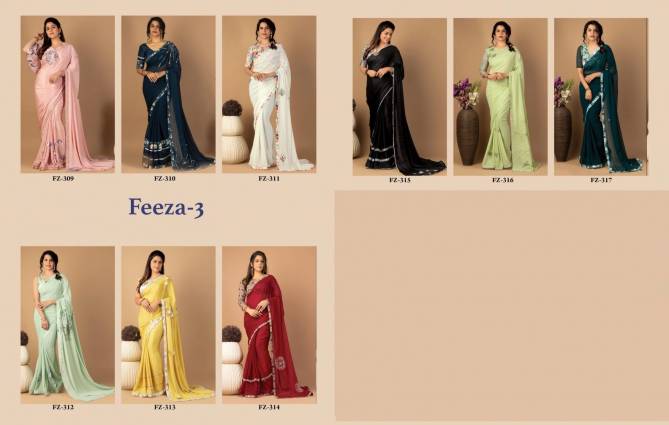 Feeza Vol 3 By Shashvat Digital Printed Designer Saree Wholesale Online